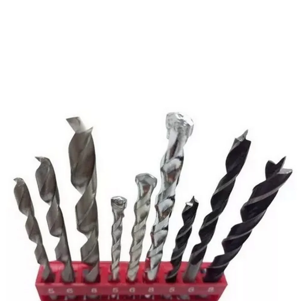 Jogo Brocas para Metal Madeira Concreto 9pcs 5A8MM Cortag 60974