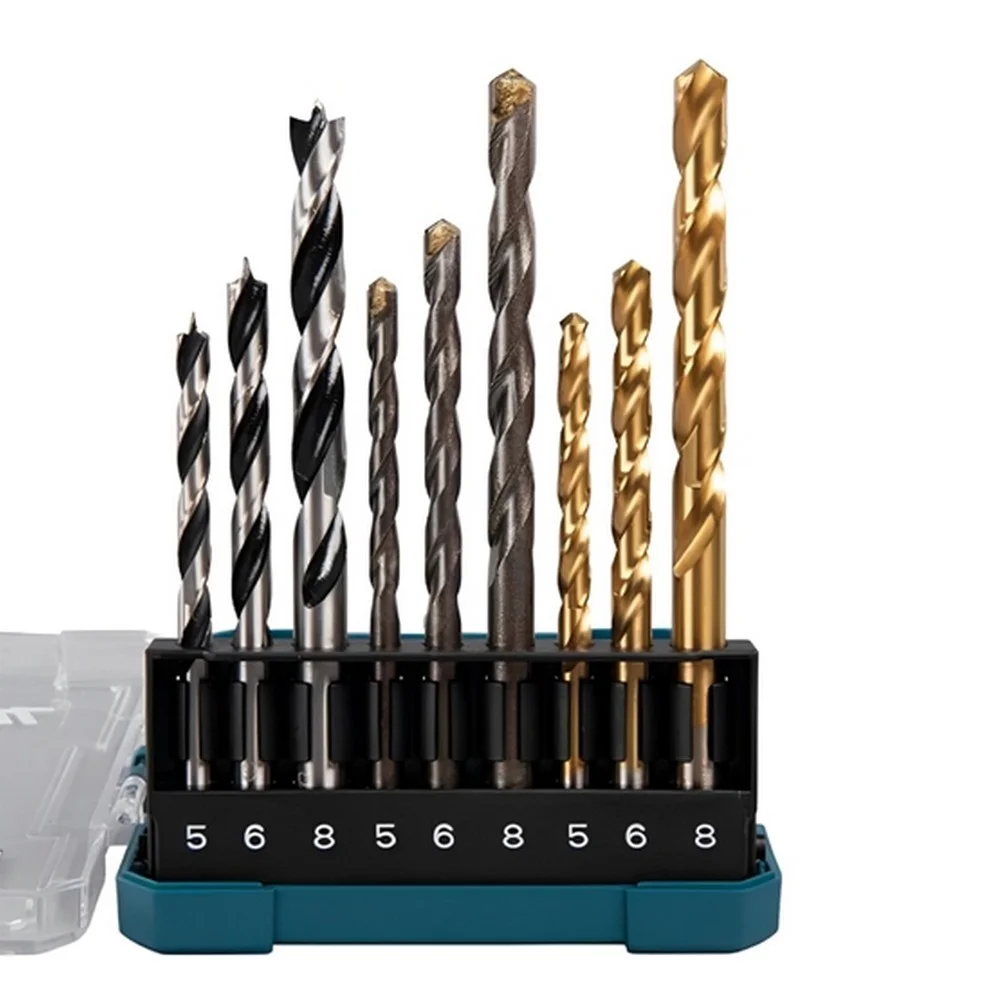 Jogo Brocas para Metal Madeira Concreto 9pcs 5A8MM Makita D-71962