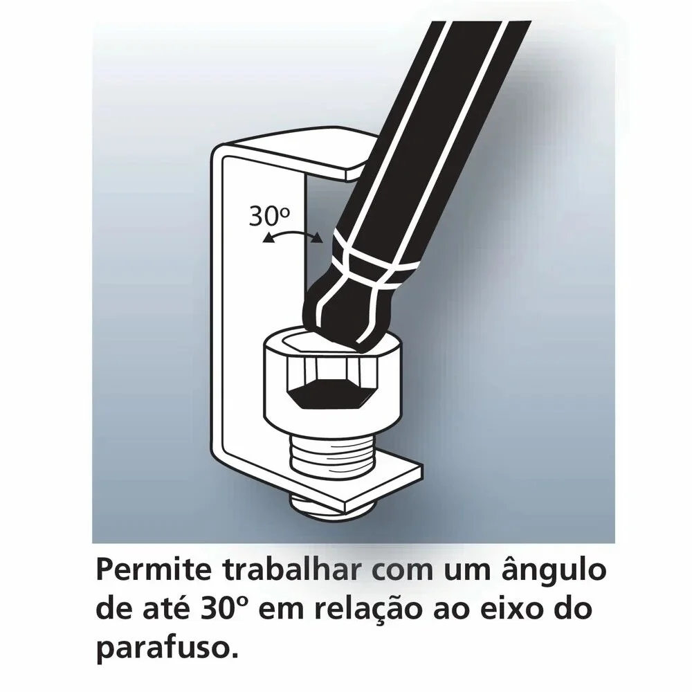 Jogo Chave Allen Ponta Bola 8pcs CRV 1/8-3/8" Tramontina Pro 44461/208
