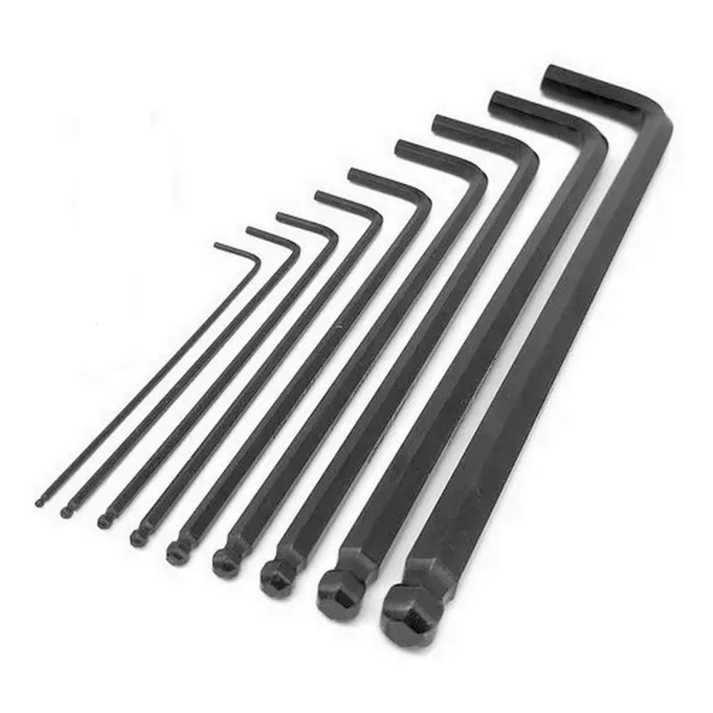 Jogo Chave Allen Ponta Bola Extra Longa 9pcs CRV 1,5A10MM Corneta 3123052