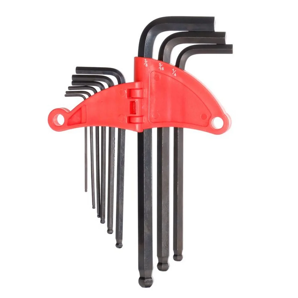 Jogo Chave Allen Ponta Bola Longa 9pcs CRV 1/16-3/8" Corneta 3123151