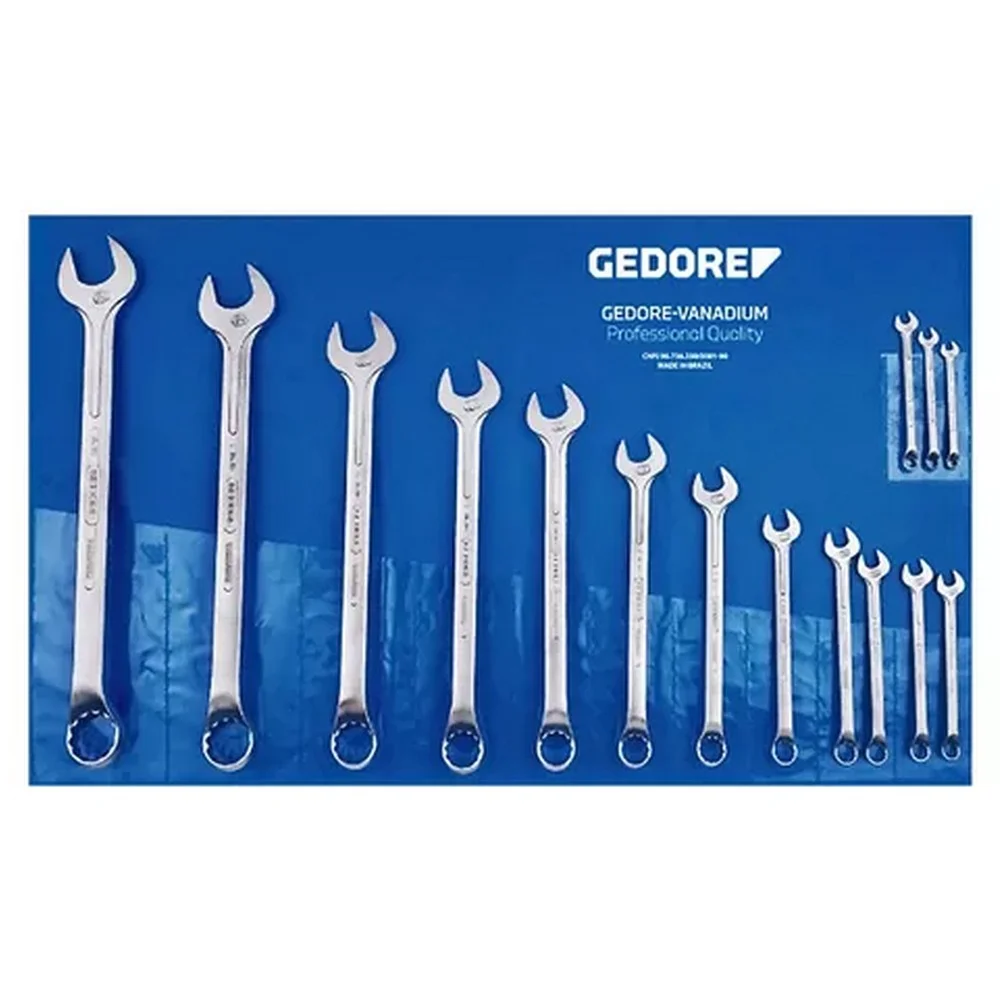 Jogo Chave Combinada 15pcs CRV 6A32MM Gedore 1B15M