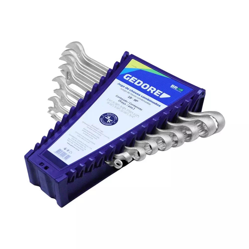 Jogo Chave Combinada 9pcs CRV 1/4A3/4" Gedore 1B9P