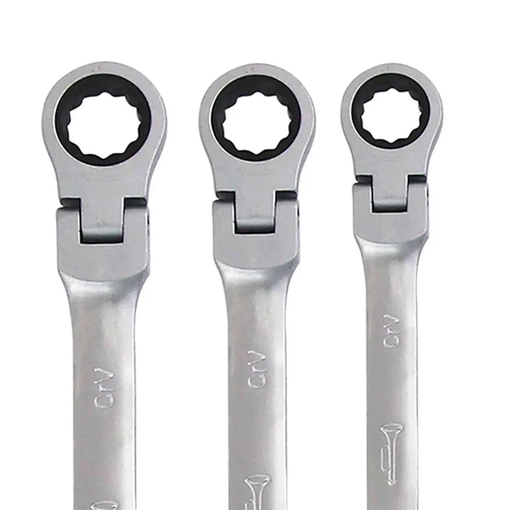 Jogo Chave Combinada Articulada Catraca 7pcs CRV 8A19MM Corneta 3227070