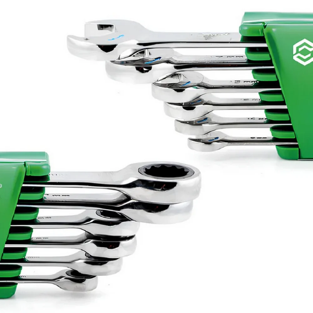 Jogo Chave Combinada com Catraca 6pcs CRV 8A19MM Sata ST09033G