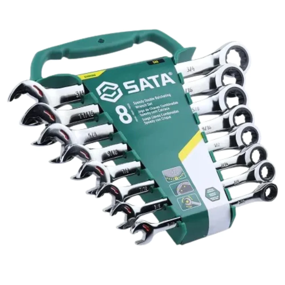 Jogo Chave Combinada com Catraca 8pcs Speedy CRV 5/16A3/4" Sata ST09034G