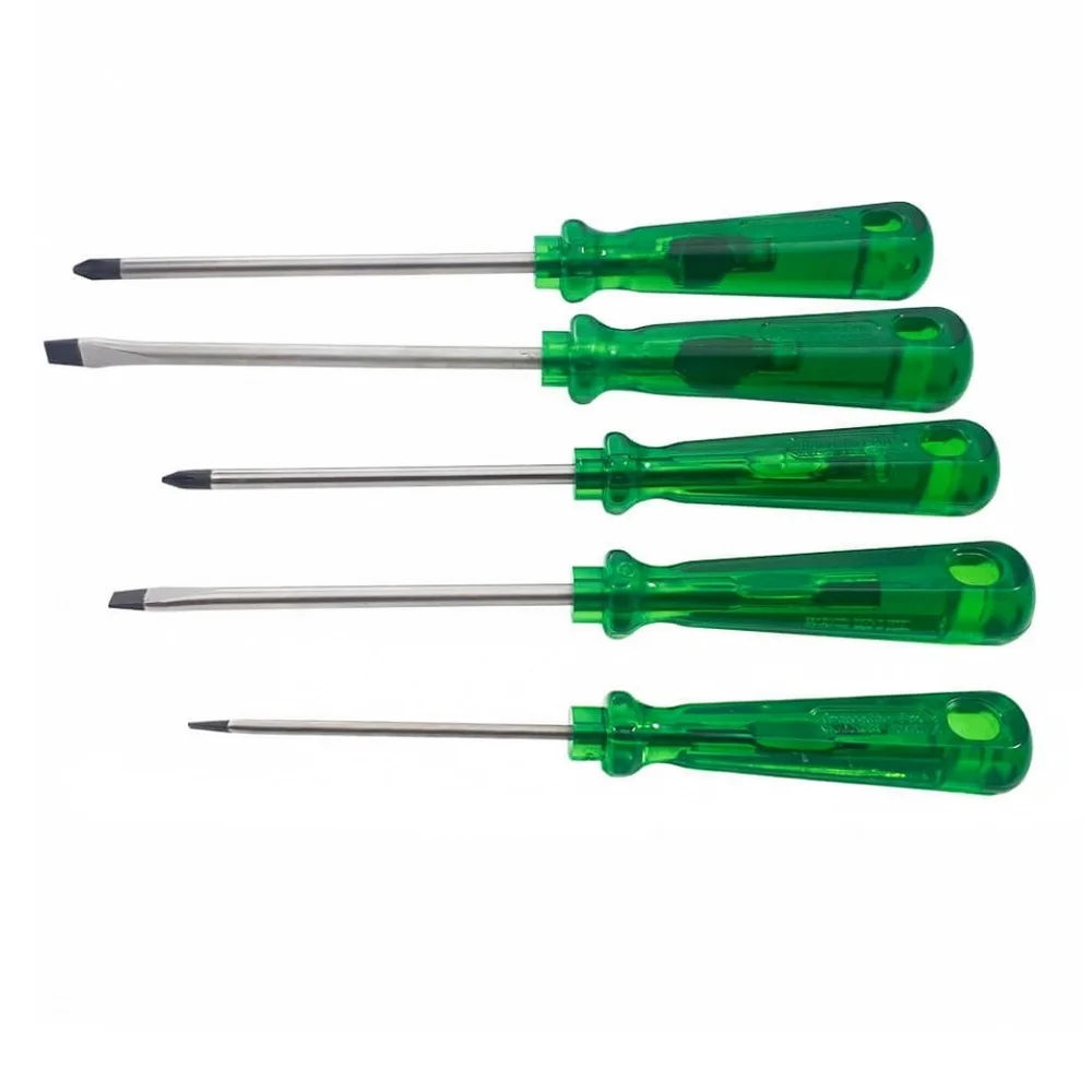 Jogo Chave de Fenda e Phillips 5pcs Easygrip 3 Fendas e 2 Phillips 1/8X3A1/4X5" Tramontina Pro 44110/505