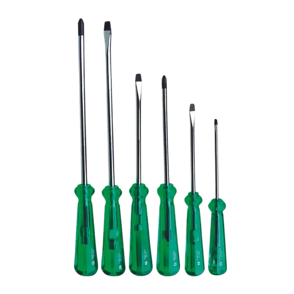 Jogo Chave de Fenda e Phillips 6pcs 3 Fendas e 3 Phillips CRV 3/16X3A1/4X6" Noll 3980002