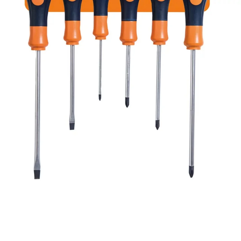 Jogo Chave de Fenda e Phillips 6pcs Ultragrip Plus 2 Fendas e 4 Phillips CRV 1/8X3A1/4X6" Tramontina Pro 44128/406
