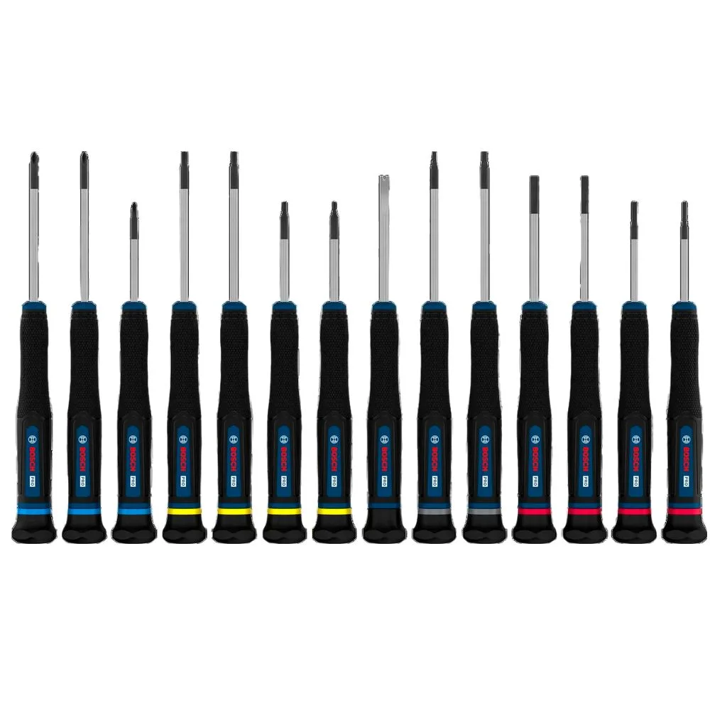 Jogo Chave de Precisao 14 Pecas Para Ourives Fenda Phillips Torx e Outros Bosch 1600A039PN
