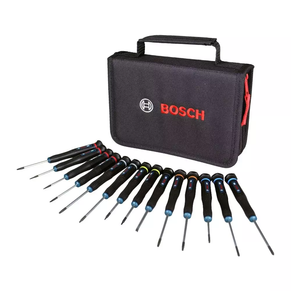 Jogo Chave de Precisao 14 Pecas Para Ourives Fenda Phillips Torx e Outros Bosch 1600A039PN
