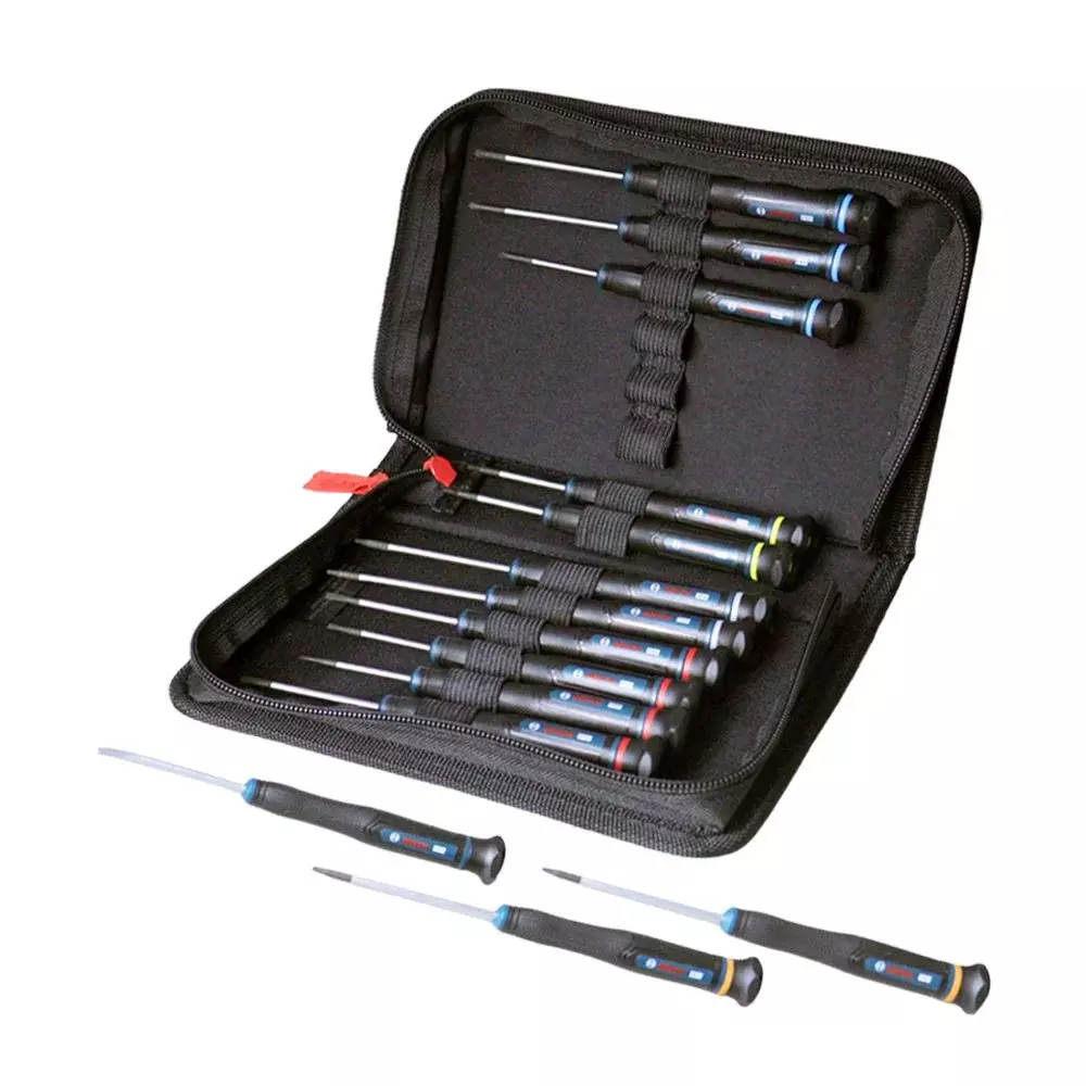 Jogo Chave de Precisao 14 Pecas Para Ourives Fenda Phillips Torx e Outros Bosch 1600A039PN