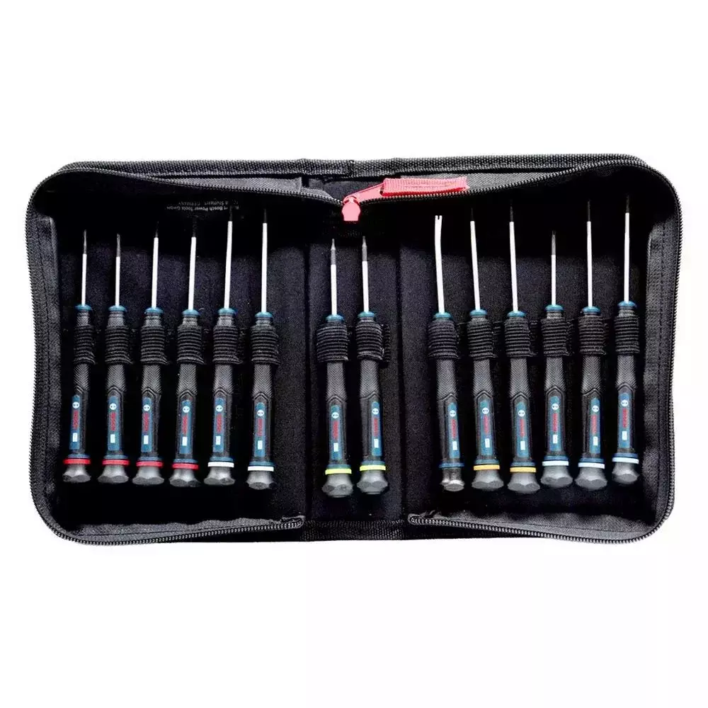 Jogo Chave de Precisao 14 Pecas Para Ourives Fenda Phillips Torx e Outros Bosch 1600A039PN