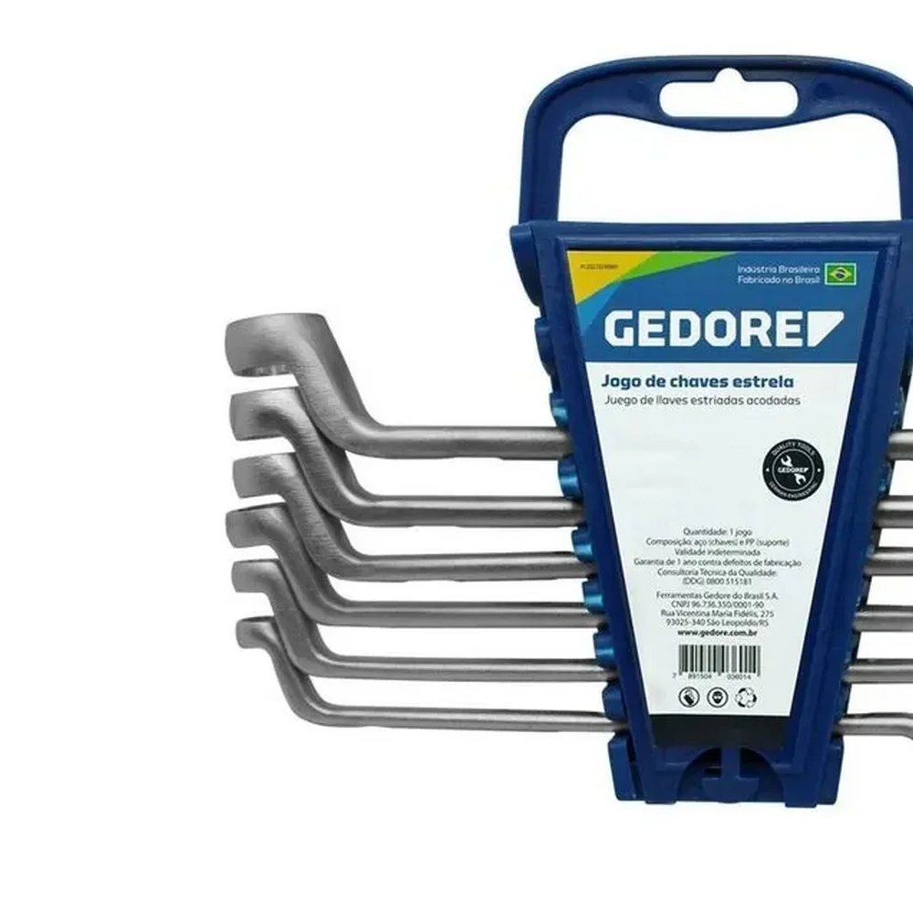 Jogo Chave Estria 6 Pecas CRV 6A17MM Gedore 2E6M