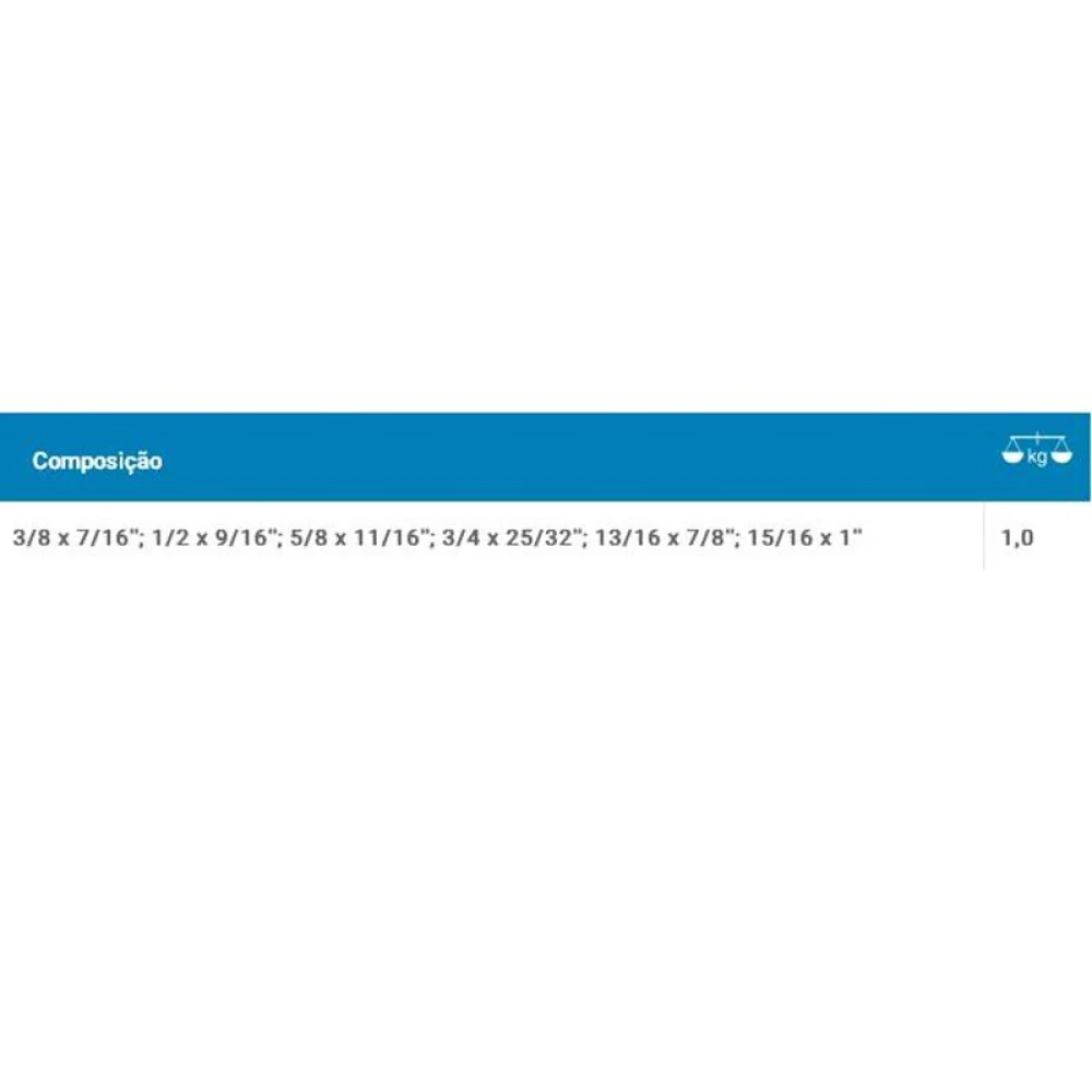 Jogo Chave Fixa 6 Pecas CRV 3/8A1" Gedore 6E600P