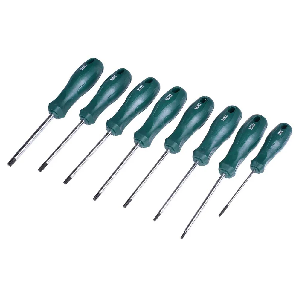 Jogo Chave Torx com Cabo 8 Pecas CRV T8AT40 Sata ST09307SJ