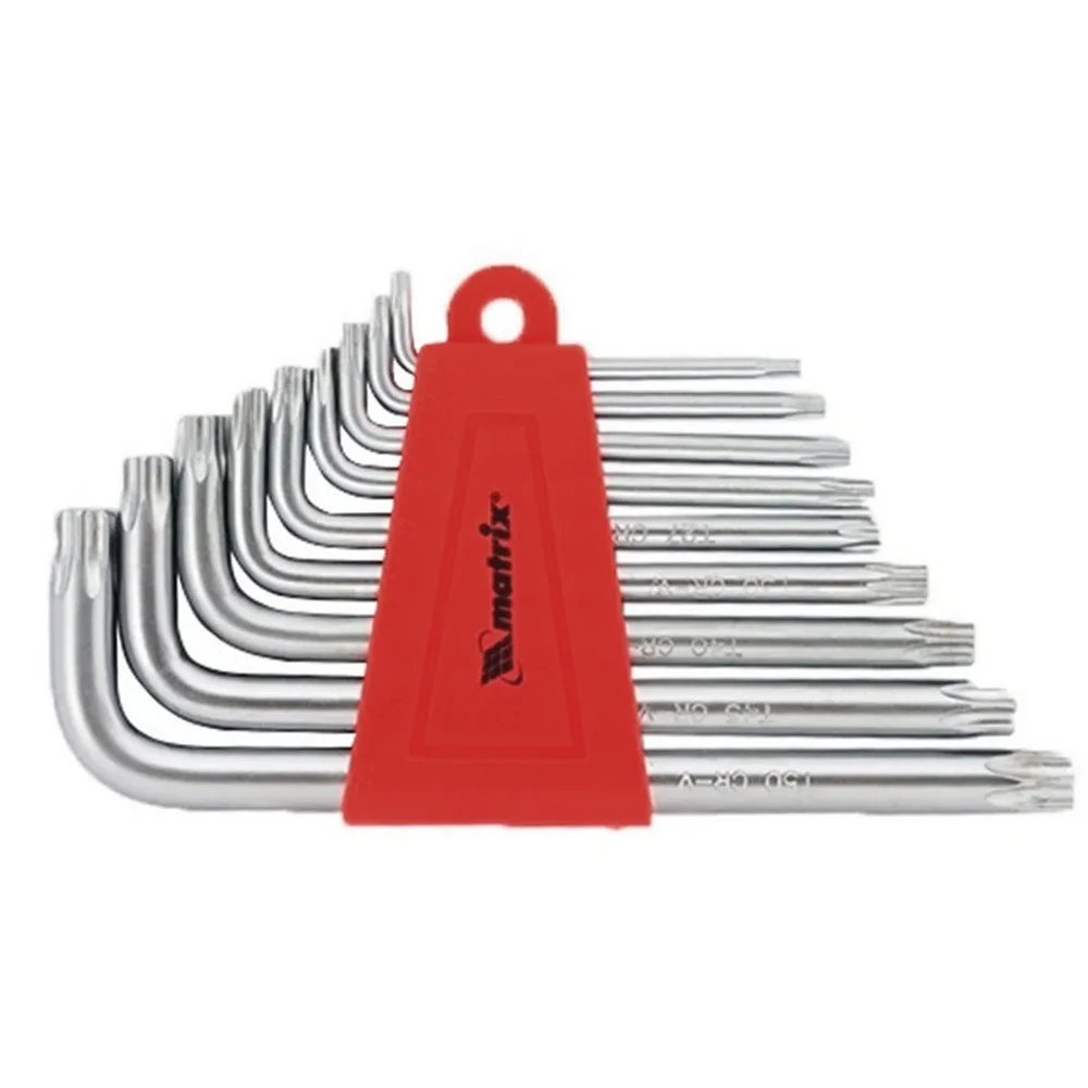 Jogo Chave Torx L com Guia 9 Pecas CRV T10AT50 Mtx 123059