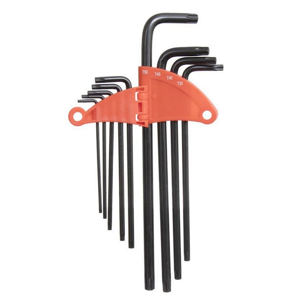 Jogo Chave Torx L Extra Longa 9 Pecas CRV T10AT50 Corneta 3125053