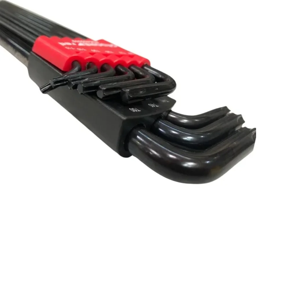 Jogo Chave Torx L Longa 9 Pecas CRV T10AT50 Gedore Red R36455009