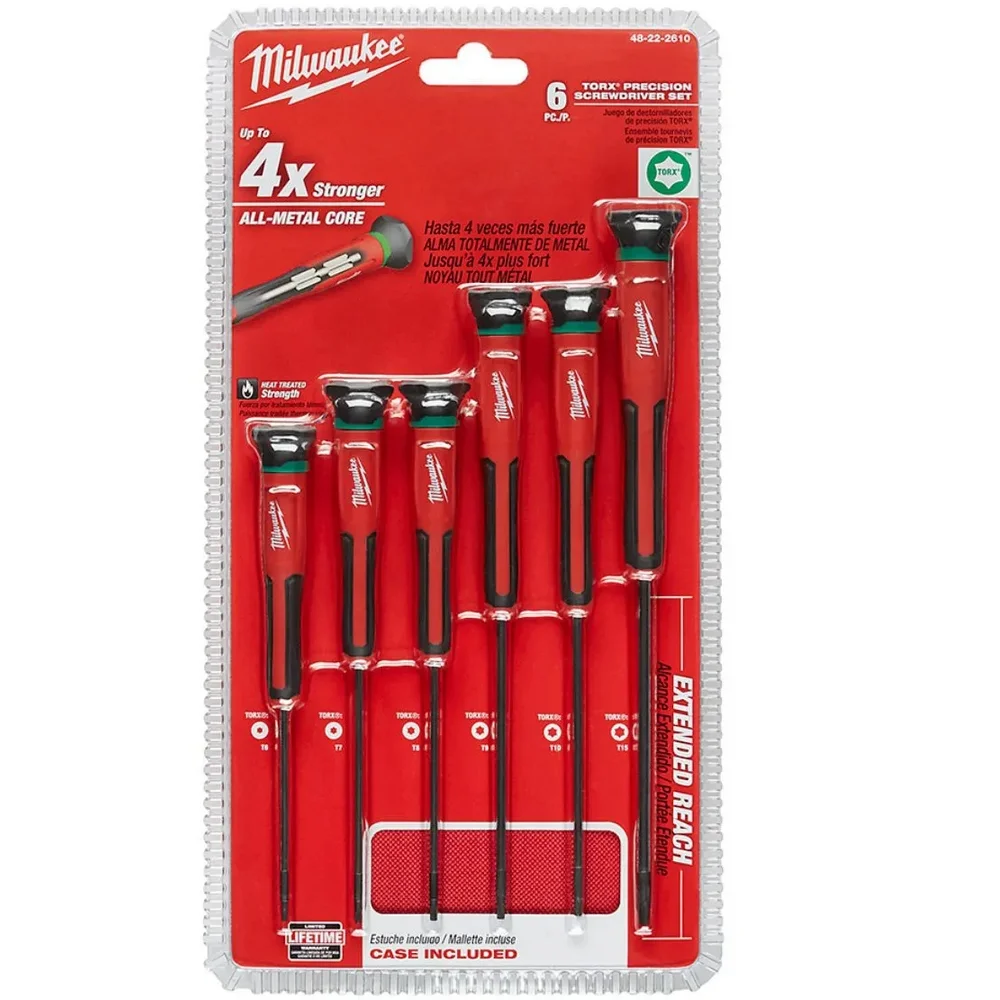 Jogo Chave Torx Precisao 6 Pecas T6AT15 Milwaukee 48-22-2610