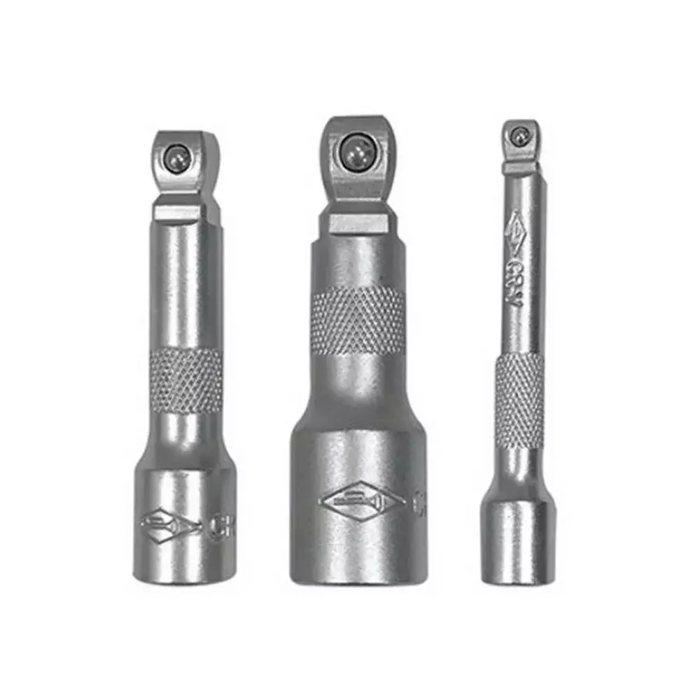 Jogo Extensao Abaulada para Soquete 3pcs 1/4X3" 3/8X3" 1/2X3" CRV Corneta 3335103