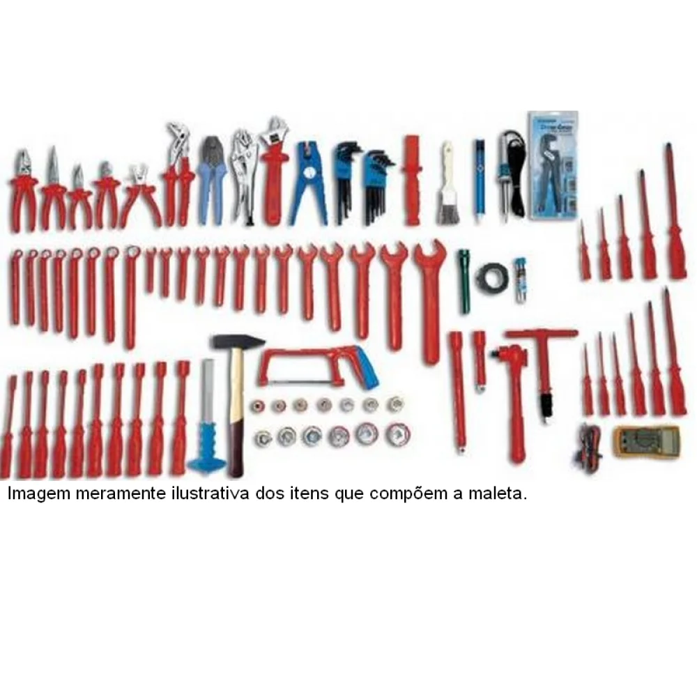 Jogo Ferramentas de Uso Geral Isoladas 109pcs VDE 1000V EN60900 53X39X22CM Gedore VDE1010C