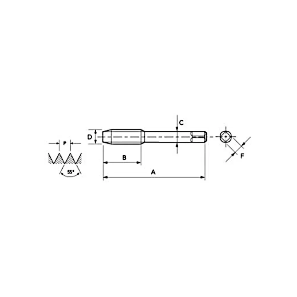 Jogo Macho Manual Bsp 2 Pecas Perfil Seriado HSS 3/4X14F Osg 109D