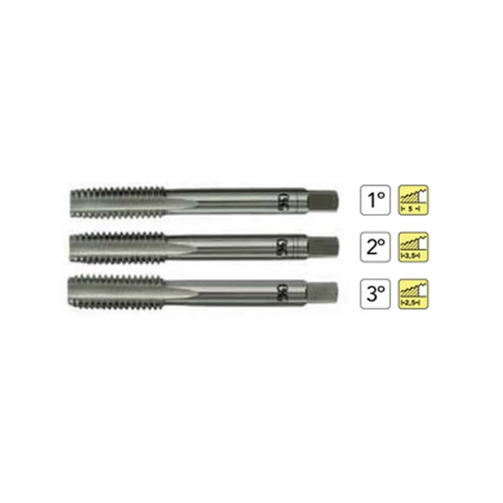 Jogo Macho Manual Unc 3 Pecas HSS N10X24F 3/16" Osg 100A