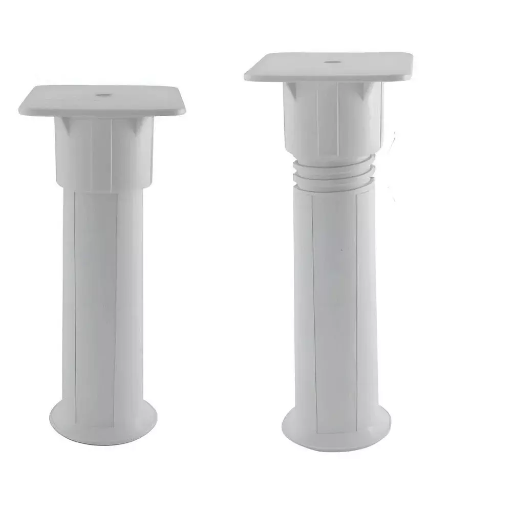 Jogo Pe Rio para Armario Plastico Branco 4pcs Regulavel 140MM Bendoor 5155GB
