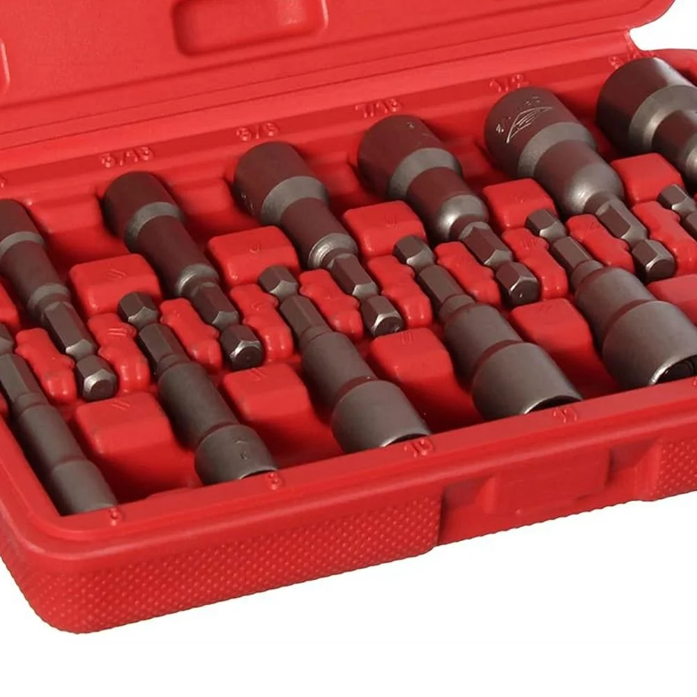 Jogo Ponta Canhao Porca 12pcs Encaixe 1/4" 6MM9/16" Corneta 3324012