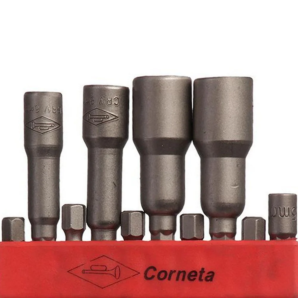 Jogo Ponta Canhao Porca Longo 10pcs Encaixe 1/4" 4-13MM Corneta 3324120