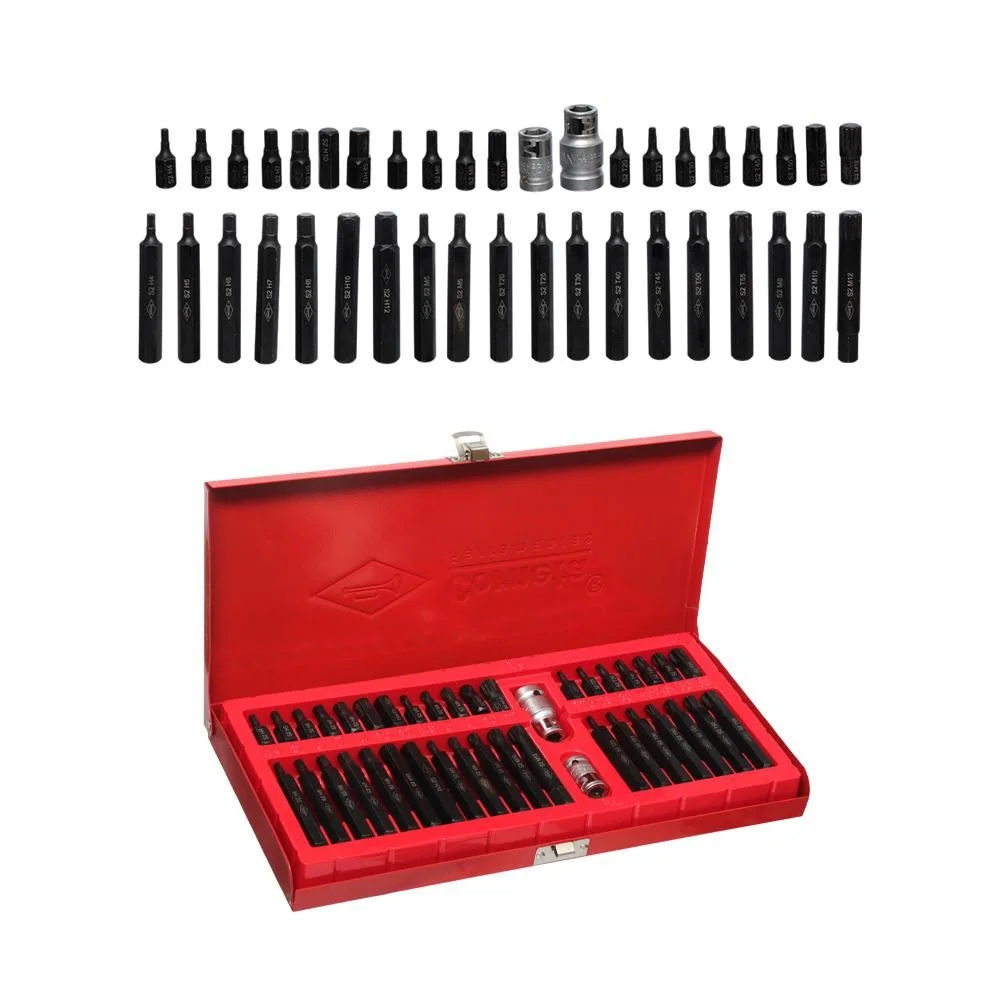 Jogo Ponta Multidentada Torx e Allen 40pcs Curta e Longa Corneta 3323060