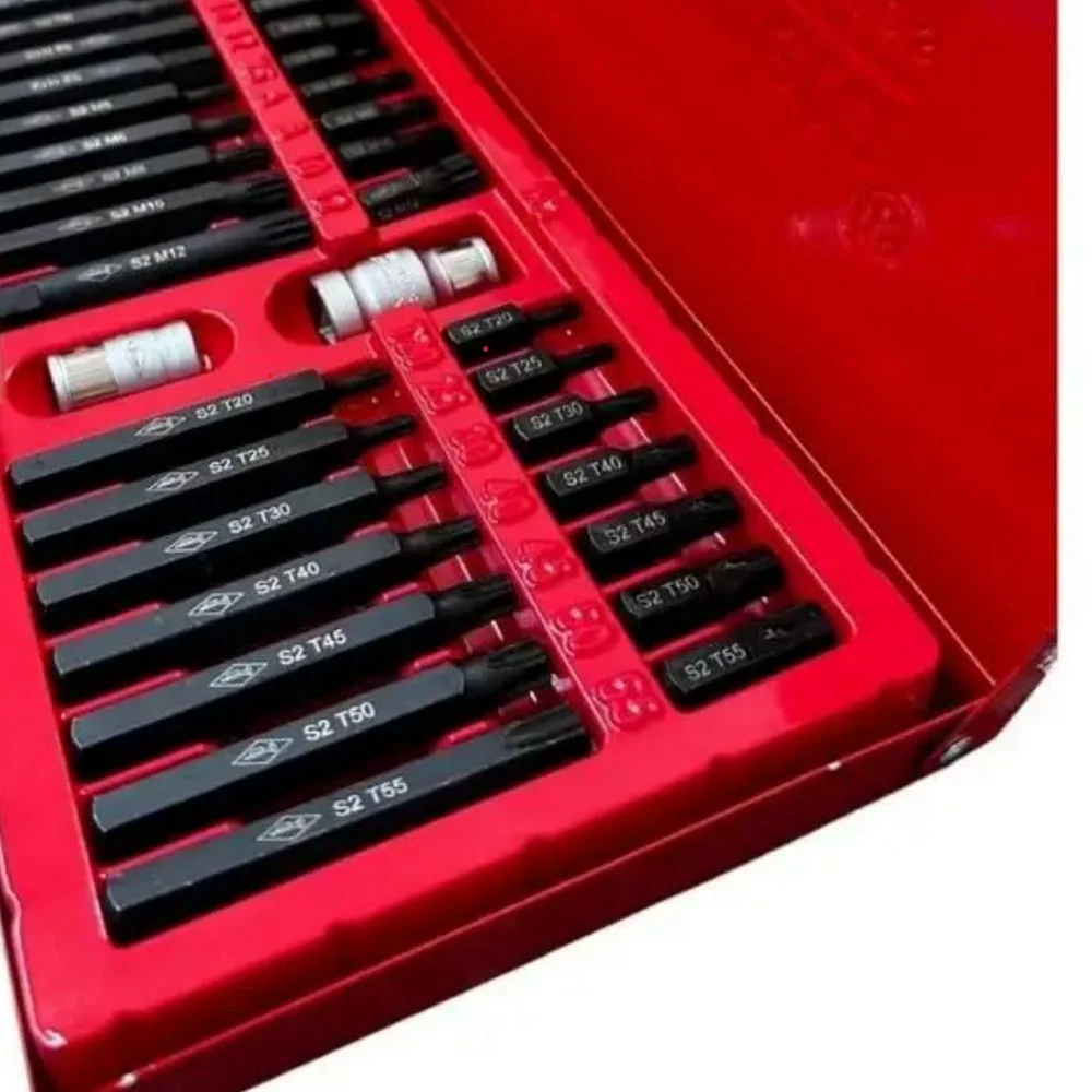 Jogo Ponta Multidentada Torx e Allen 40pcs Curta e Longa Corneta 3323060