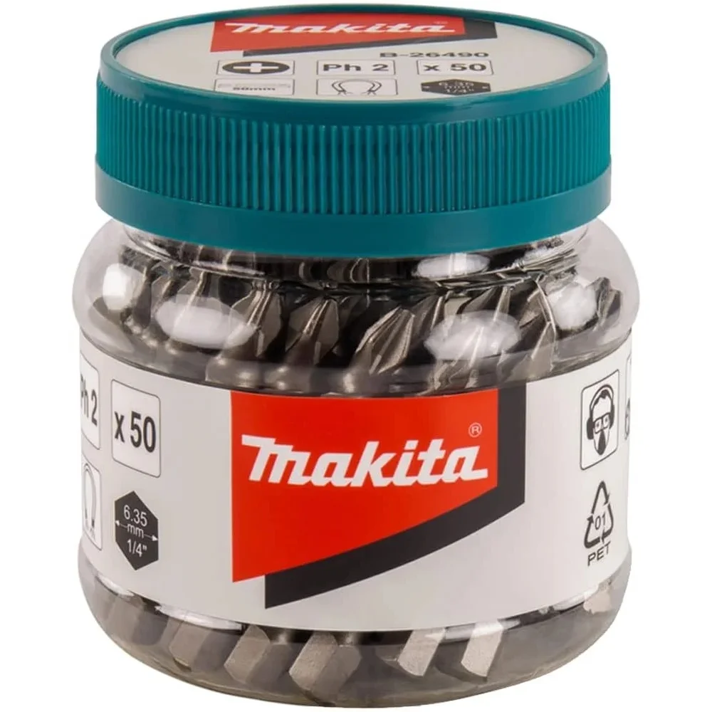 Jogo Ponta Phillips 50 Pecas 1/4XN2X50MM Makita B-26490