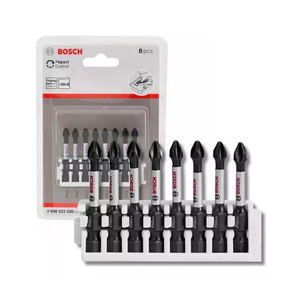 Jogo Ponta Phillips 8 Pecas Impact Control N2X50MM Bosch 2608522330