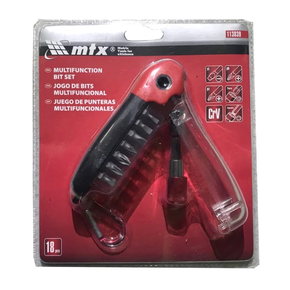 Jogo Pontas para Parafusar 18 Pecas Com Adaptador Magnetico 1/4" Mtx 113839