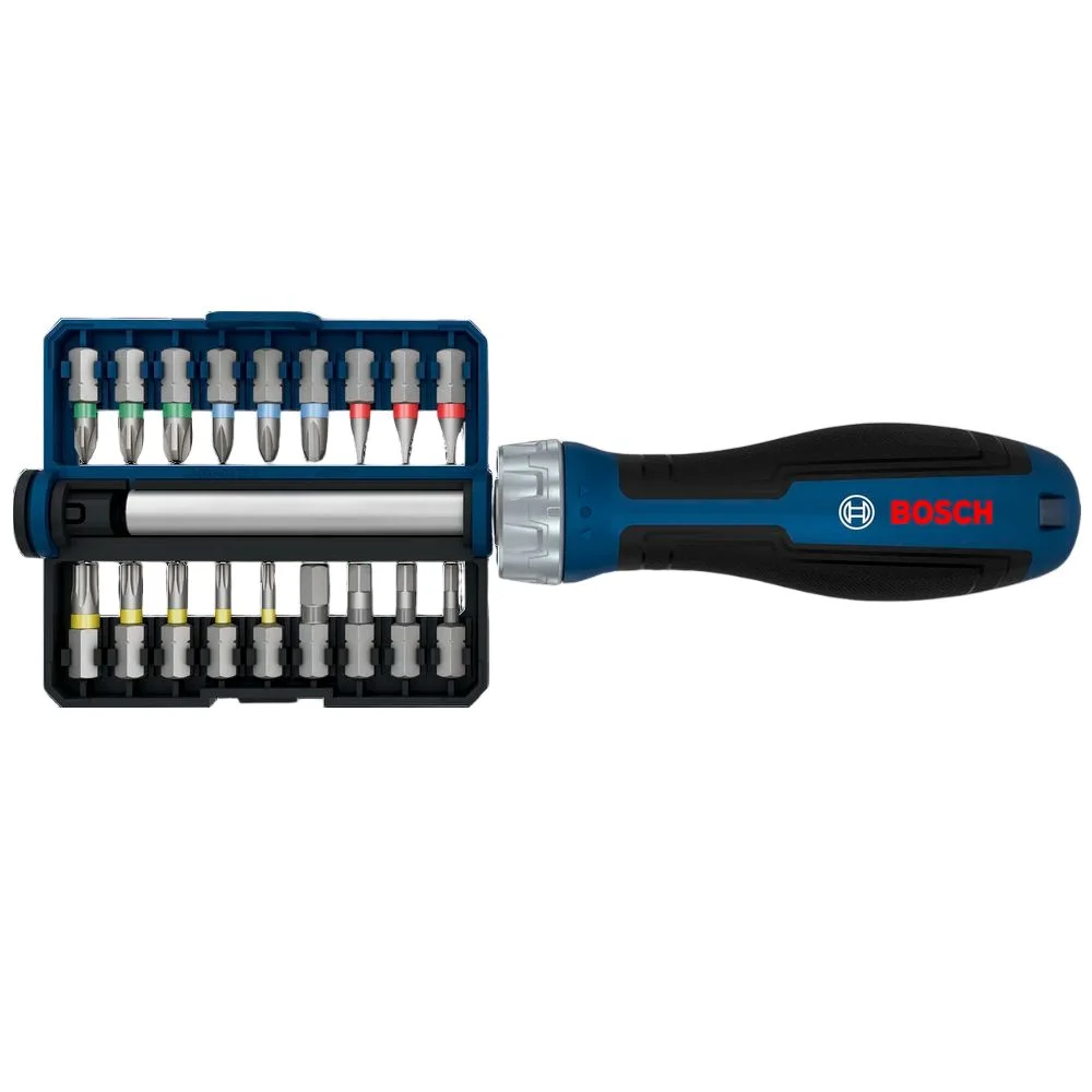 Jogo Pontas para Parafusar 19 Pecas Fenda Phillips Outros e Chave Suporte 1/4" Bosch 1600A039PR