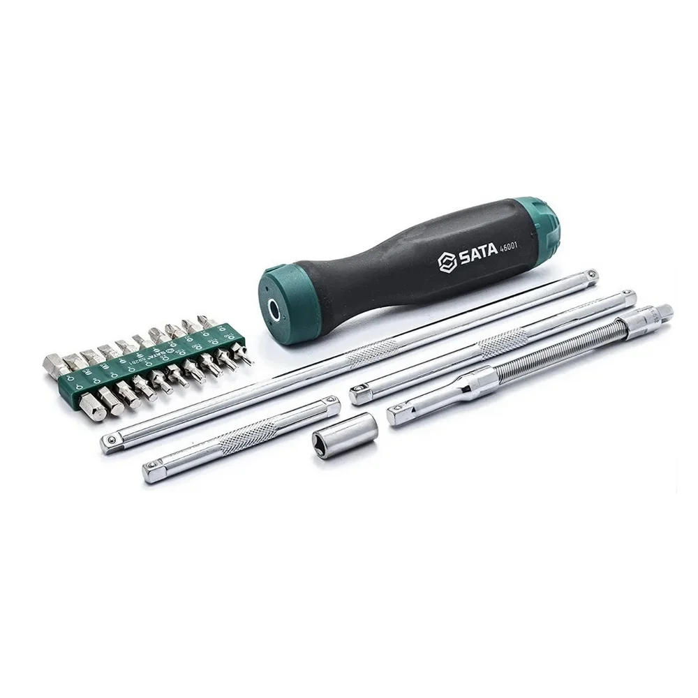 Jogo Pontas para Parafusar 26 Pecas Fenda Phillips Outros e Chave Suporte 1/4" Sata ST09343SJ