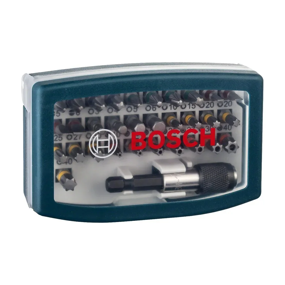 Jogo Pontas para Parafusar 32 Pecas Fenda Philips Torx e Outros 1/4" Bosch 2607017359