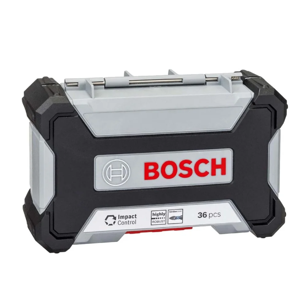 Jogo Pontas para Parafusar 36 Pecas Impact Control Phillips Torx Soquetes e Outros 1/4" Bosch 2608522517