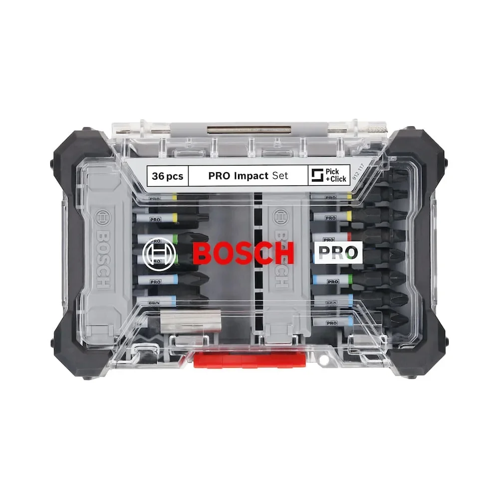 Jogo Pontas para Parafusar 36 Pecas Impact Control Phillips Torx Soquetes e Outros 1/4" Bosch 2608522517