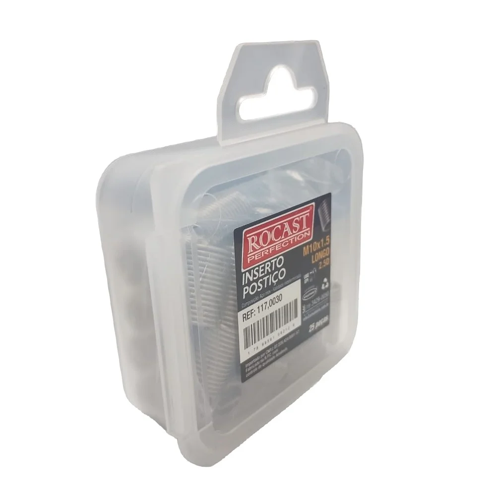 Jogo Rosca Postica Helicoil 25pcs M10X1,5X2,5D Rocast 1170030