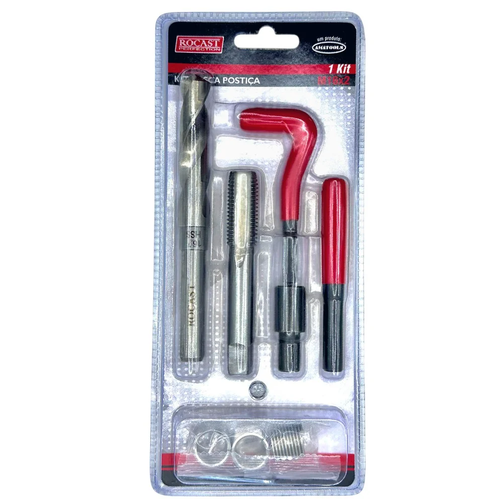 Jogo Rosca Postica Helicoil 7pcs M16X2FPP Rocast 950030