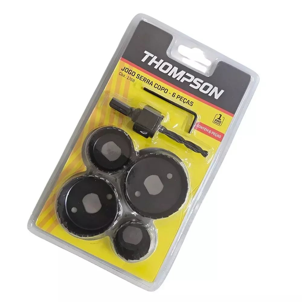 Jogo Serra Copo 6 Pecas Para Madeira 1.1/4A2.1/8" Thompson 1768