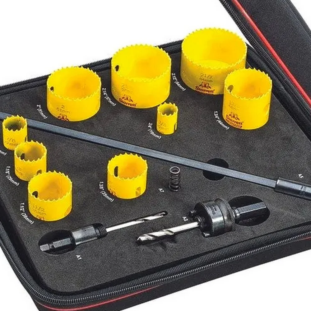 Jogo Serra Copo Fast Cut 13 Pecas Para Encanador e Eletricista BI 19A64MM Starrett KFC09041S