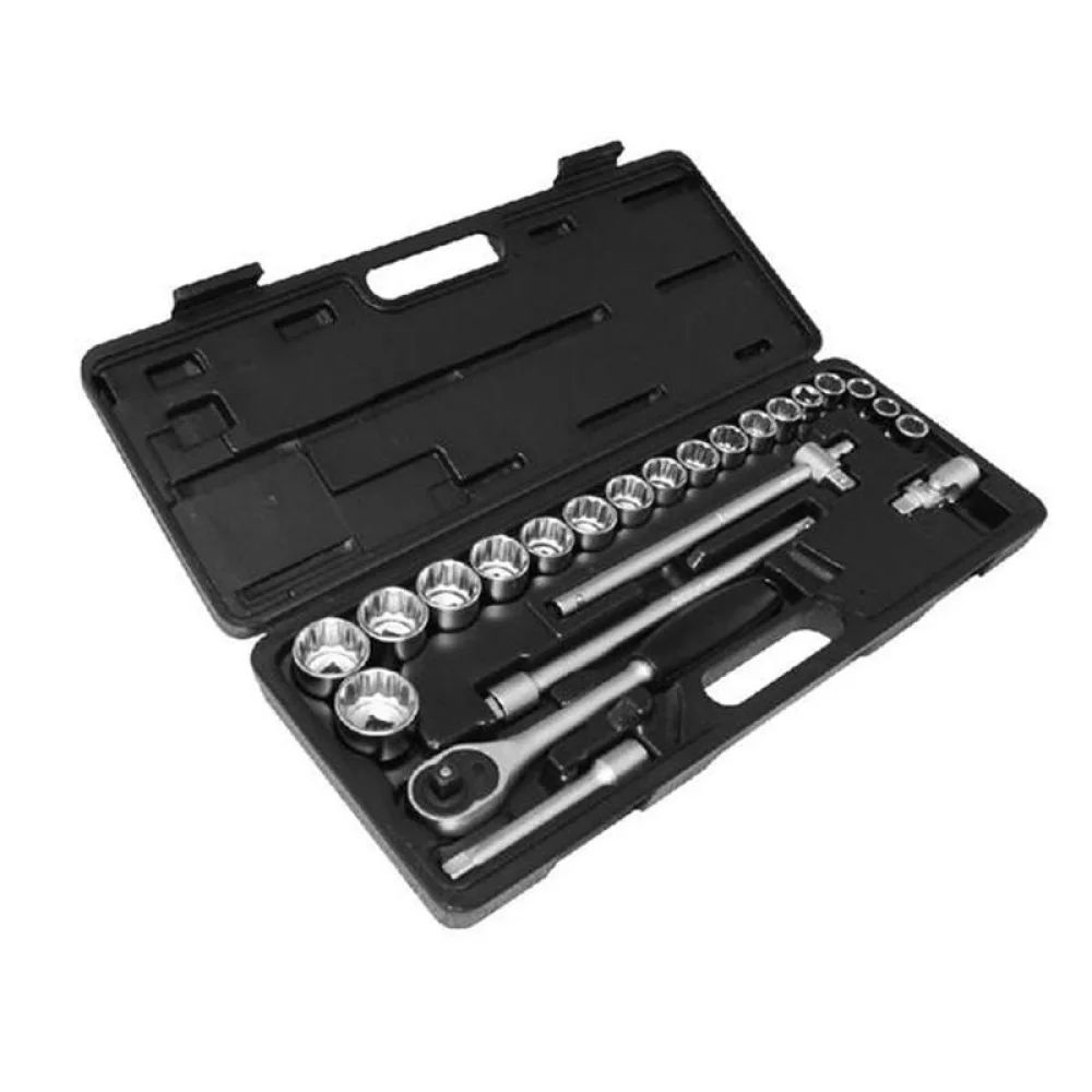 Jogo Soquete 1/2" Estriado Longo 10pcs CRV 8 A 19MM Corneta 3337000