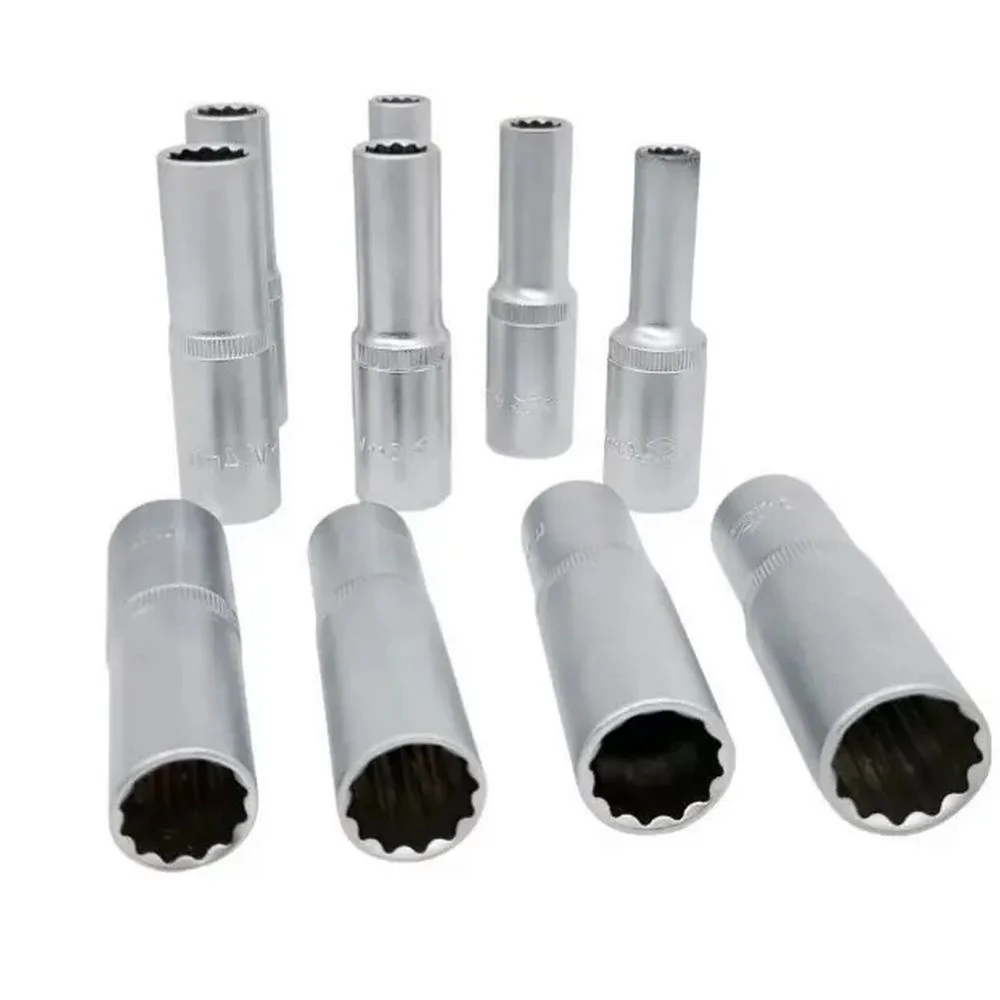Jogo Soquete 1/2" Estriado Longo 10pcs CRV 8 A 19MM Corneta 3337000