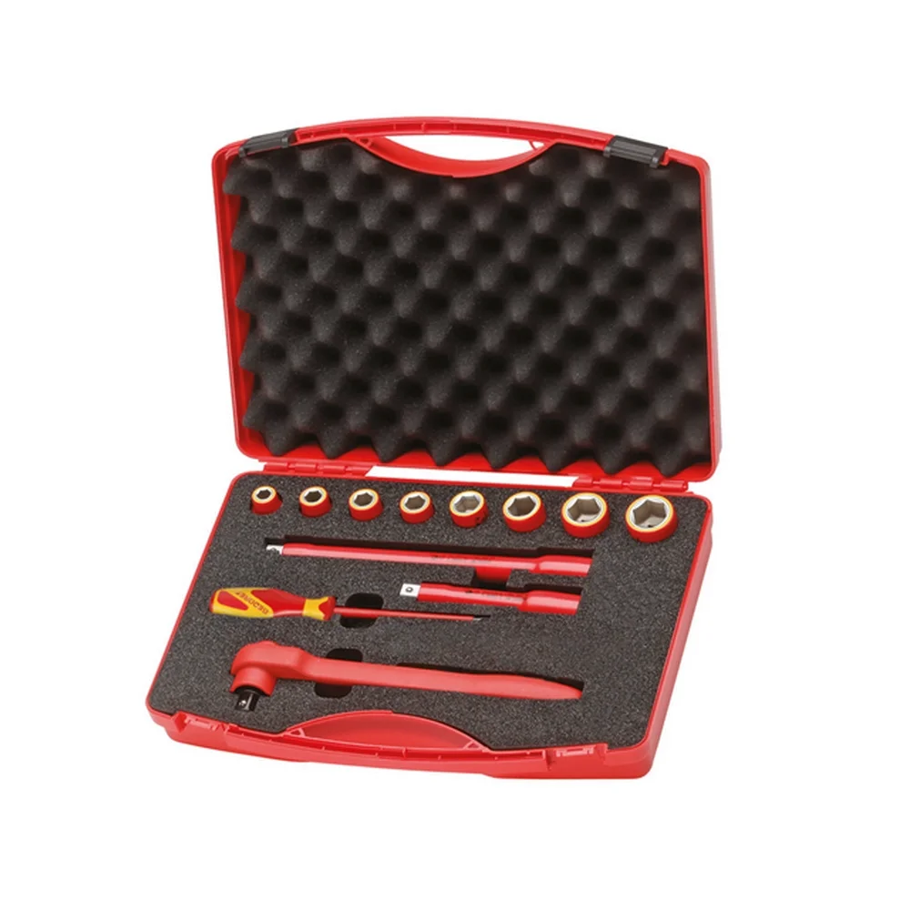 Jogo Soquete 1/2" Isolado 1000V 12pcs VDE EN60900 CRV 10-24MM Gedore VDE1001