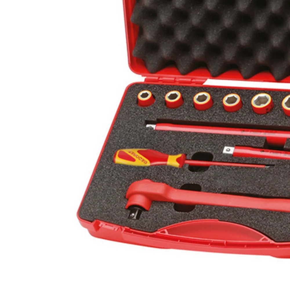Jogo Soquete 1/2" Isolado 1000V 12pcs VDE EN60900 CRV 10-24MM Gedore VDE1001