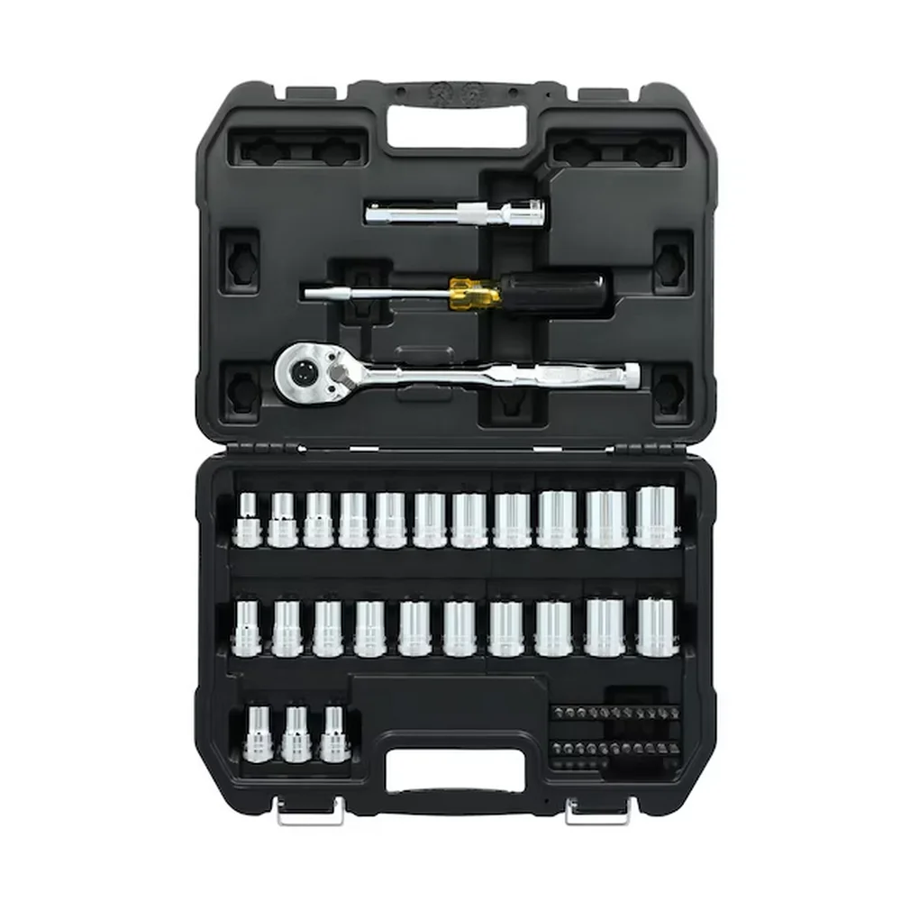 Jogo Soquete 1/2" Sextavado 49pcs CRV 10MM A 1" Dewalt DWMT45405